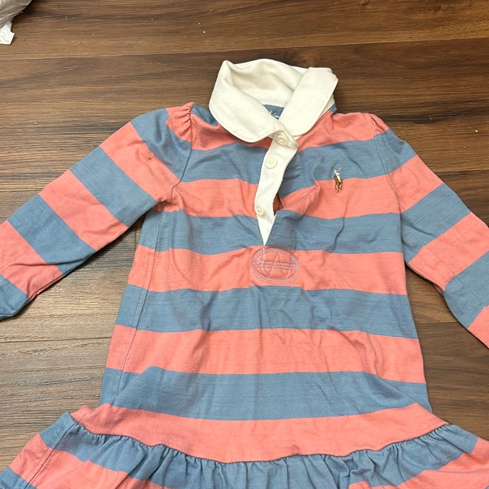 Polo Ralph Lauren Dress. Pink/blue, size 18m